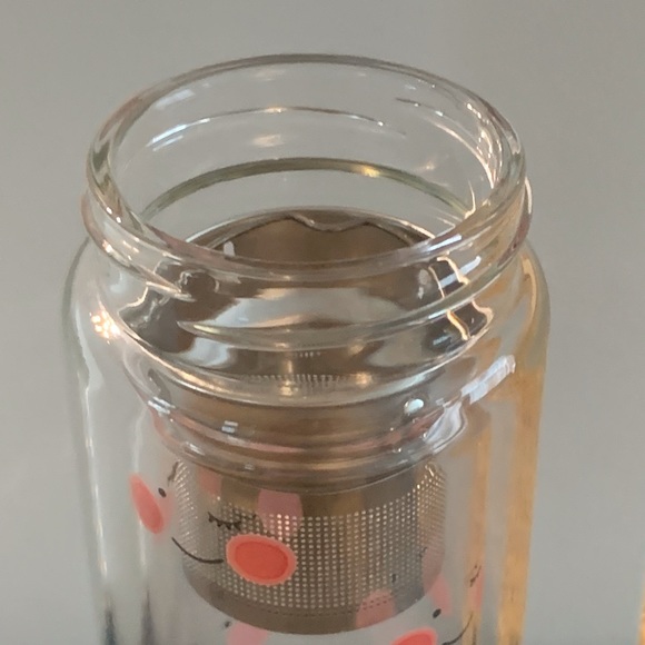 Glass tea tumbler. Tea leaf holder, for cold drinks. - Picture 4 of 5